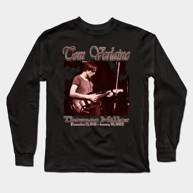 Tom Verlaine {December 13, 1949 – January 28, 2023} Long Sleeve T-Shirt by hany moon